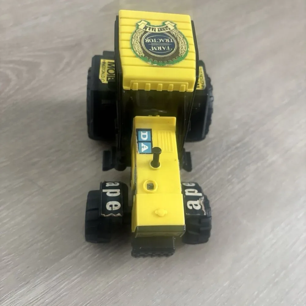 Vintage Sunny Farm Green Valley Plastic Farm Tractor Toy Yellow Black Rare Works